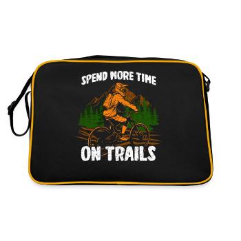 Spend more time on trails - MTB Mountainbike - Retro Bag - black/gold - Back