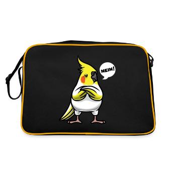 Nymphensittich Cakadusittich Ornithologie - Sac Retro - noir/or - Dos