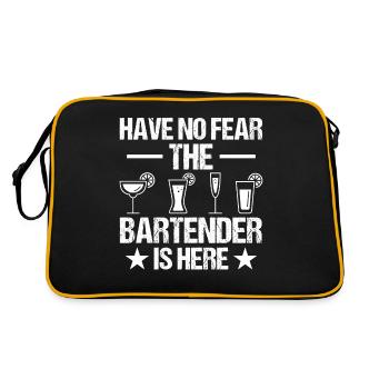 Have no Fear the Bartender is here Barkeeper - Retro Bag - black/gold - Back