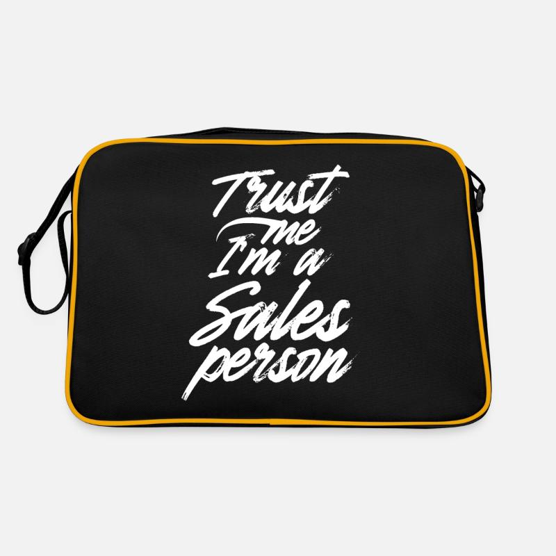 Vertrau Mir Ich Bin Ein Verkäufer Vertrieb Verkauf - Retro Tasche - Schwarz/Gold