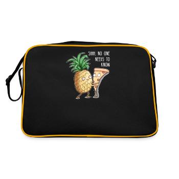 Pizza Hawaï I Ananas Pizzeria motif pour - Sac Retro - noir/or - Dos