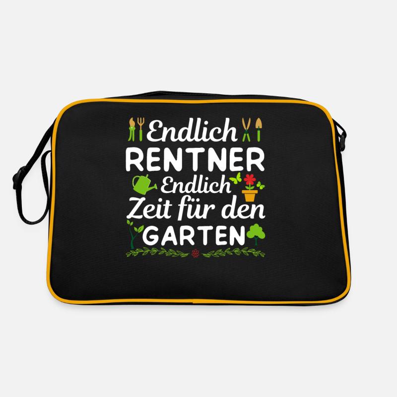 Rentner Geschenk Ruhestand Pension Rente Garten Retro Tasche