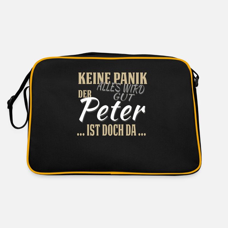 Peter - Keine Panik - lustiges Geschenk Retro Tasche