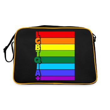 LGBTQIA Plus - Retro Tasche - Schwarz/Gold - Hinten
