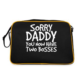 Désolé Papa You Have Two Bosses - Sac Retro - noir/or - Dos