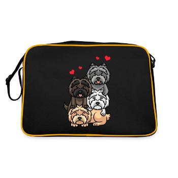 Cairn Terrier chien - Sac Retro - noir/or - Dos