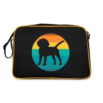 Chien Beagles Vintage Retro Beagle - Sac Retro - noir/or - Dos