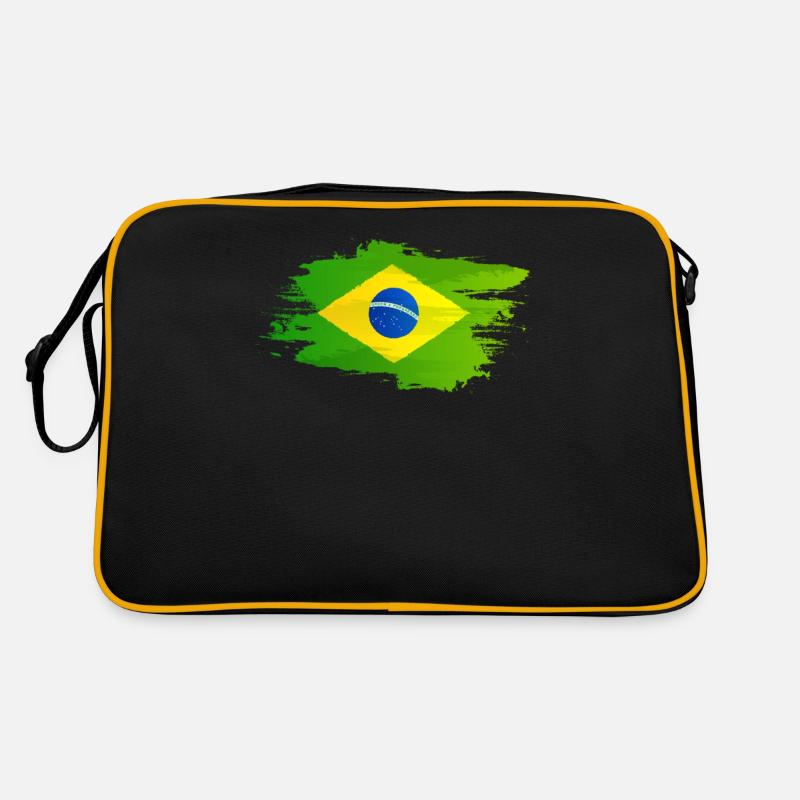 Brasilien - Retro Tasche - Schwarz/Gold