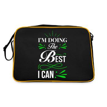 Ich gebe mein bestes - Retro Tasche - Schwarz/Gold - Hinten