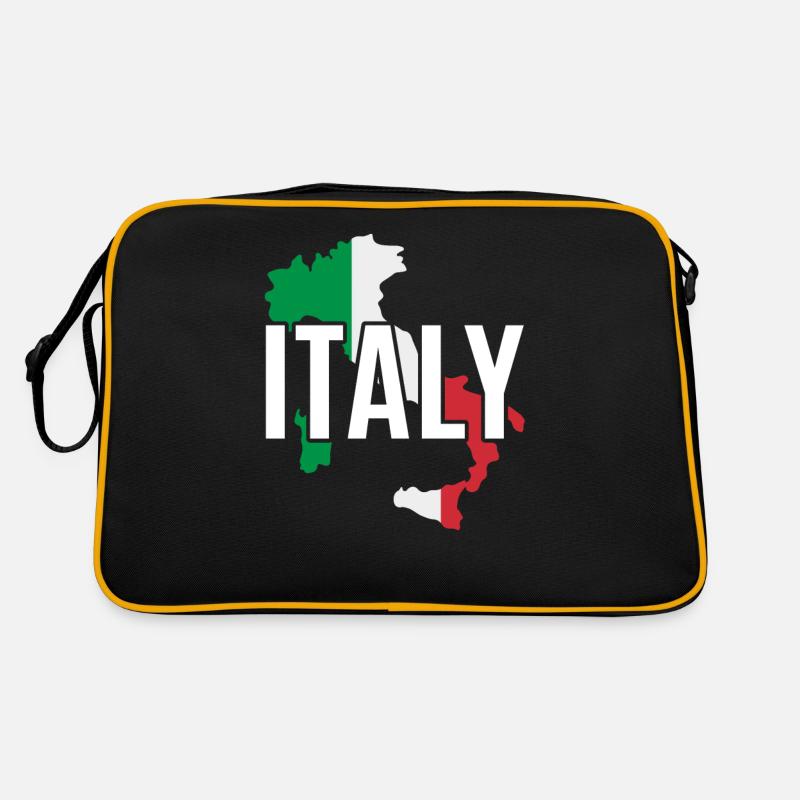 Italien - Retro Tasche - Schwarz/Gold