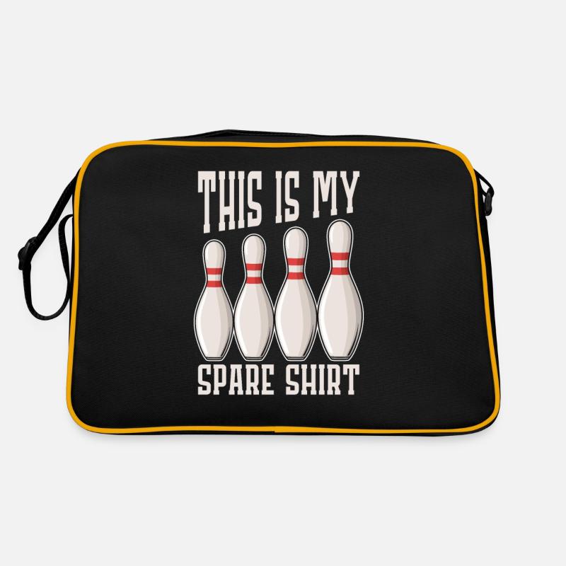 Bowling - Retro Tasche - Schwarz/Gold