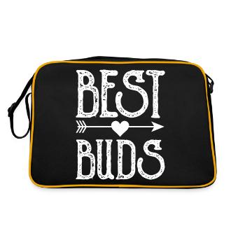 Le meilleur ami de l’amitié des Meilleurs Buds Proverbes - Sac Retro - noir/or - Dos