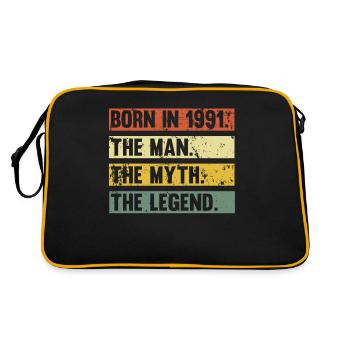 Vintage 1991 91 Anniversaire Rétro Millésime cadeau - Sac Retro - noir/or - Dos