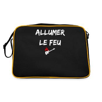 Allumer Le Feu Guitare Guitariste - Sac Retro - noir/or - Dos
