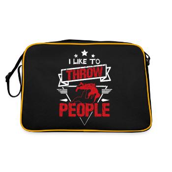 Judo throw people - Sac Retro - noir/or - Dos