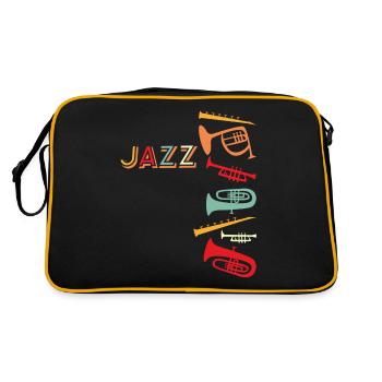 Jazz - Retro Tasche - Schwarz/Gold - Hinten