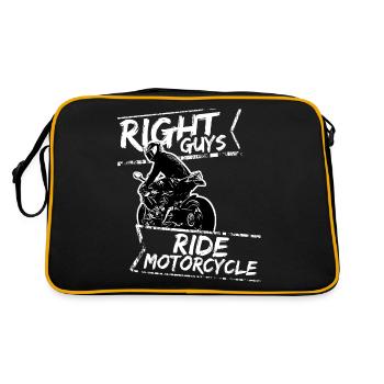 Motorcycle Lifestyle / Motorcycle / Motorcycles biker - Retro Bag - black/gold - Back