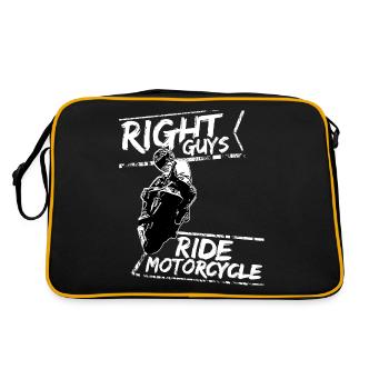 Motorcycle Lifestyle / Motorcycle / Motorcycles biker - Retro Bag - black/gold - Back