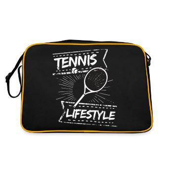 tennis / tennis / joueur de tennis / de tennis / de tennis - Sac Retro - noir/or - Dos
