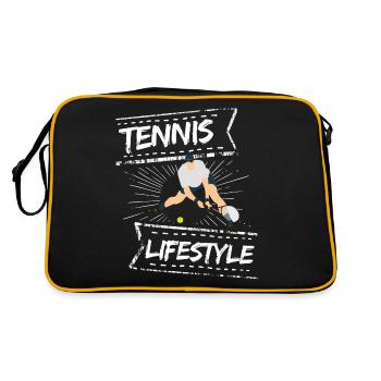 tennis / tennis / joueur de tennis / de tennis / de tennis - Sac Retro - noir/or - Dos