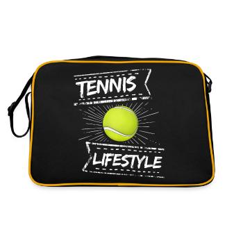 tennis / tennis / joueur de tennis / de tennis / de tennis - Sac Retro - noir/or - Dos
