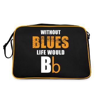 Blues - Retro Tasche - Schwarz/Gold - Hinten