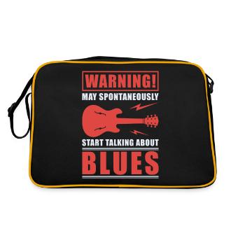 Blues - Retro Tasche - Schwarz/Gold - Hinten