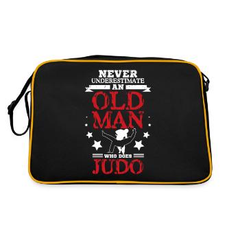 Judo Old man - Retro Tasche - Schwarz/Gold - Hinten