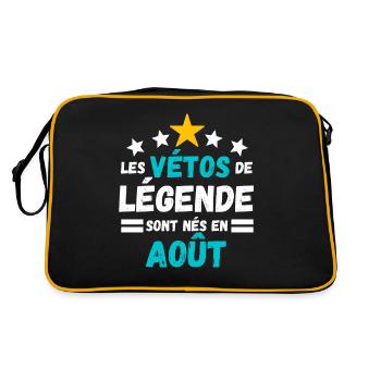 Les vétos de légende sont nés en août - Sac Retro - noir/or - Dos