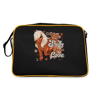 Shetty I Shetlandpony cheval motif pour cavalière - Sac Retro - noir/or - Dos