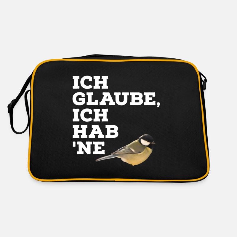 Meise - Retro Tasche - Schwarz/Gold