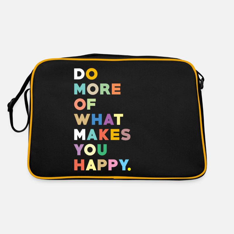 Le bonheur en disant la devise de la vie Sac Retro