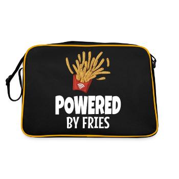 Powered By French Fries Junk Food - Retro Bag - black/gold - Back