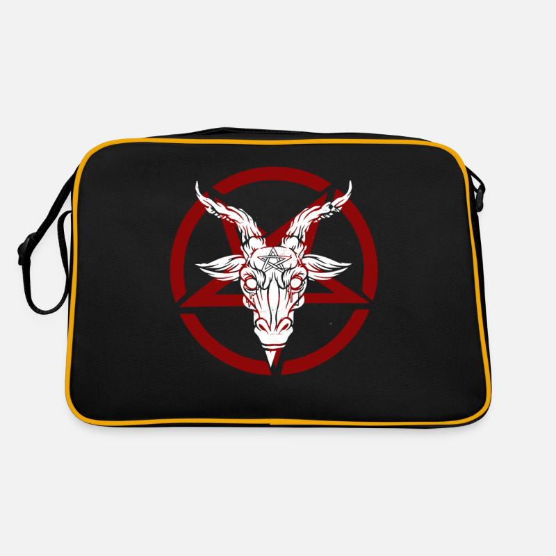Satan Ziege Pentagramm Teufel Geschenk Retro Tasche