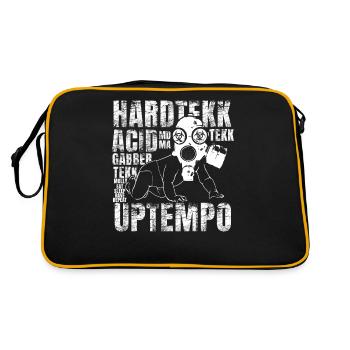 Raver / Rave / Gabber / Speedcore Raver Uptempo - Sac Retro - noir/or - Dos