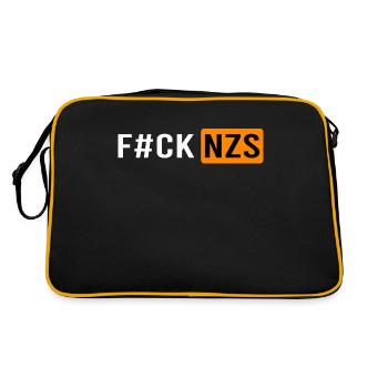 Links Antifaschist Left Gift Idea - Retro Bag - black/gold - Back