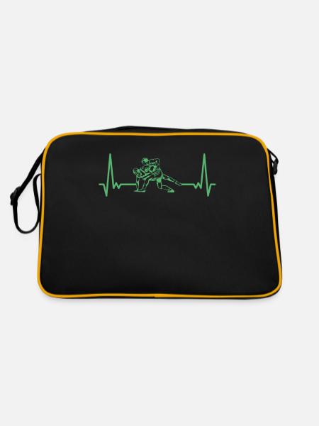 Wrestling Heartbeat Wrestling Wrestling ECG - Retro Bag - black/gold - Back