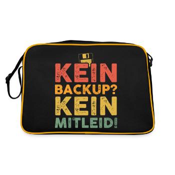 Kein Backup Kein Mitleid Programmierer - Retro Tasche - Schwarz/Gold - Hinten