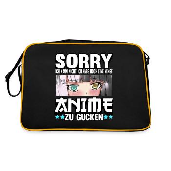 Anime Otaku Weeb Merch Personnage Cosplay Manga Drôle - Sac Retro - noir/or - Dos