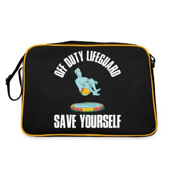 Off Duty Lifeguard Sauveteur cadeau - Sac Retro - noir/or - Dos