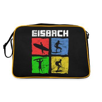 Surf pour surfeurs Vintage Eisbach Idée cadeau - Sac Retro - noir/or - Dos