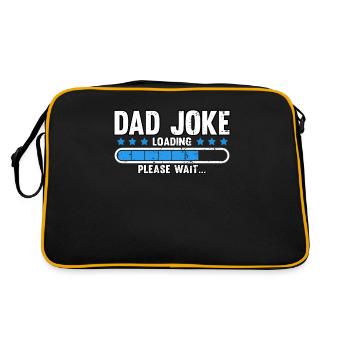 Vatertag Sohn Tochter Männertag Spruch Lustig - Retro Tasche - Schwarz/Gold - Hinten