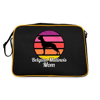 Belgian Malinois Mom I Retro Mechelaar Mom - Retro Bag - black/gold - Back