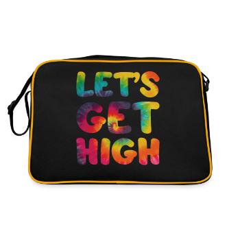 Les hippies sorts de Lets se défoncent - Sac Retro - noir/or - Dos
