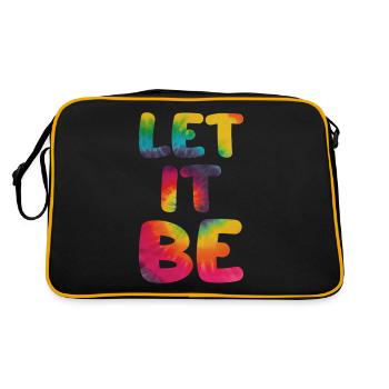 Hippie Proverbe Let it be - Sac Retro - noir/or - Dos