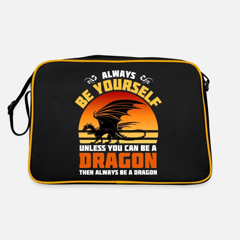 Always Be Yourself Unless You Can Be A Dragon - Retro Bag - black/gold
