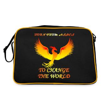 Phénix né de cendres pour changer le monde - Sac Retro - noir/or - Dos