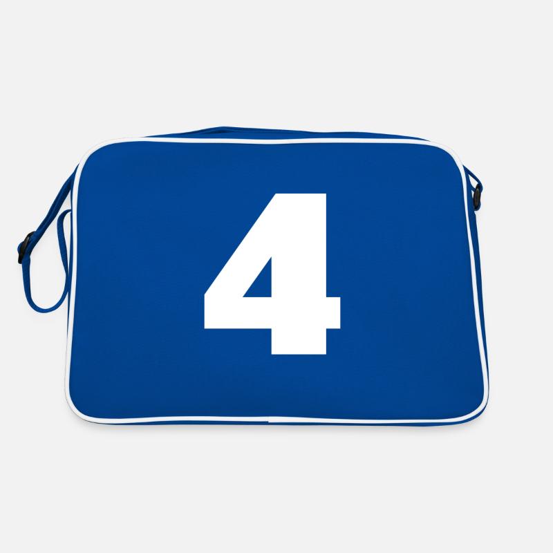 Numéro 4 Monogramme en majuscules Sac Retro