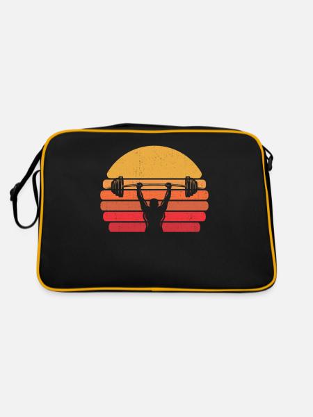 Rétro triangle de force vintage Powerlifting - Sac Retro - noir/or - Dos