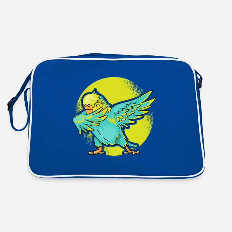 Wellensittich Dabbing Vogel Nymphensittich Retro Tasche